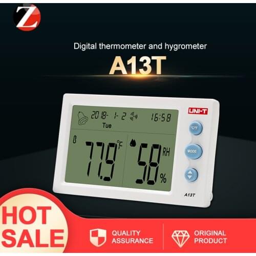 Temperature Humidity Meter UNI-T A13T Display of temperature Humidity Date and Time