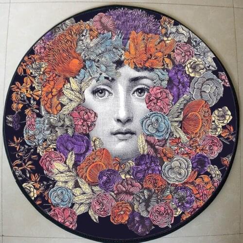 Creative Round Carpet Room Bedroom Living Room Nordic Carpet Modern Simple Bedside Mat Floor Mat Door Mat