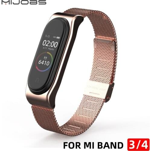 Strap for Mi band 4 Smart Bracelet Band for Xiaomi Mi Band 3 Metal Wristband NFC Global Version Accessories Miband 4 Watch Band