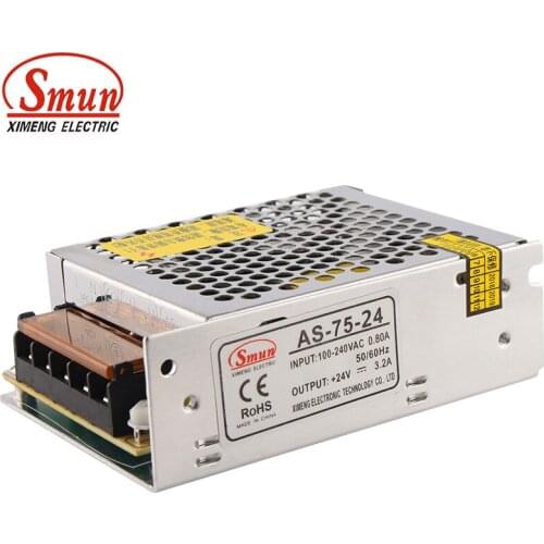 AS-75-24 75W 24V 3A Mini Size Single Output Switching Power Supply with CE ROHS 2 Year Warranty