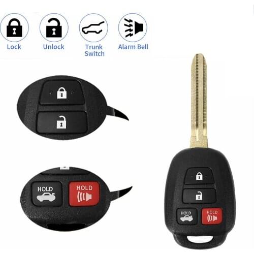 Modified Remote Car Key 4 Buttons Folding Flip Remote Control Key Case Shell For TOYOTA Reiz Corolla Camry RAV 2014-2018