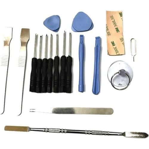18 in 1 Mobile Phone Repair Tools Kit Opening Screwdriver Set Plier Suction Cup Pry Repair Kit for iPhone Cell Phone Tools