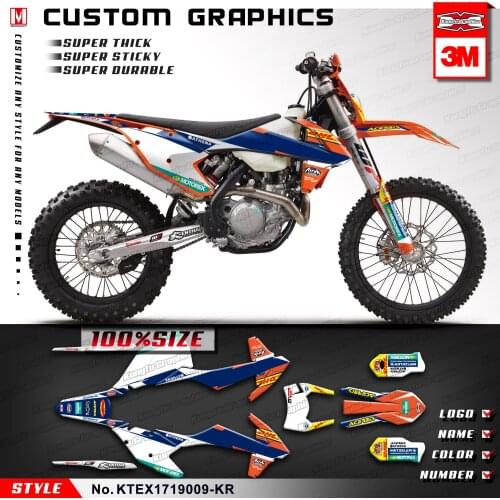KUNGFU GRAPHICS Race Decal Kit Vinyl Sticker Vehicle Wraps for 125 150 250 300 350 450 500 EXC EXC-F XCW XC-W 2017 2018 2019