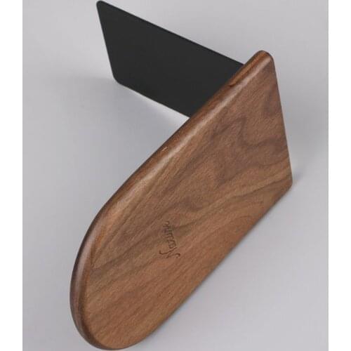 R9UA Walnut Wood Desktop Organizer Desktop Office Home Bookends Book Ends Stand Holder Shelf