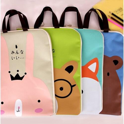 Cartoon design file organizer for documents case ipad package multi functions bags