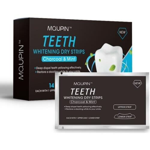 Teeth Whitening Tooth Sticker Artifact To Yellow Bamboo Charcoal Tooth Sticker 28 Pieces Whitening and Cleaning Teeth Artifact