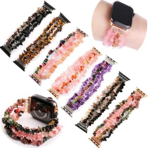 Watch Link Bracelet Strap for Apple Watch Series 5/4/3/2/1 38mm 44mm For Iwatch Band 42mm 40mm Beaded Wristband Accessories