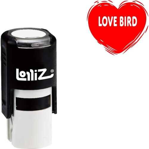 LolliZ LOVE BIRD Self-Inking Rubber Stamp - Inky Conversation Heart Series