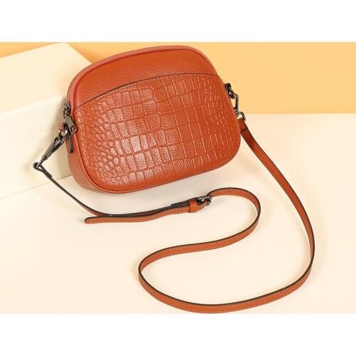 Luxury Designer Real Genuine Leather Women Bag Summer Shoulder Messenger Bag Small Lady Crossbody Bags For Girls Shell Bags