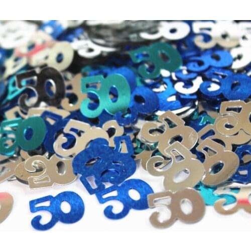 Happy adults aged 50th Birthday party decoration table centerpieces scatters sprinkles high Quality number 50 confettis