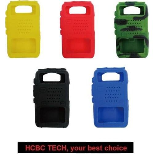 Silicone Rubber Case for BAOFENG UV-5R UV-5RA UV-5RE Walkie Talkie 10 km Soft Protective Shoe Cover for Transceiver 2 Way Radio