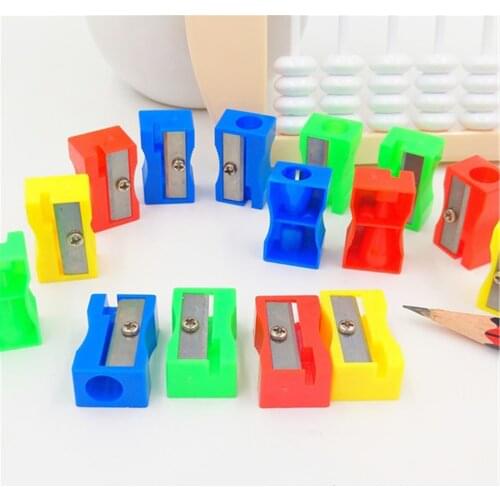 12pcs/24pcs Single Hole Pencil Sharpener Hand Accessory Sharpener Creative Student Cartoon Print For Kids School Supply supplies