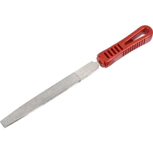 Uxcell Diamond File 6 Inch Flat File Diamond Coated Plastic Handle Hand Tool for Grinding Polishing