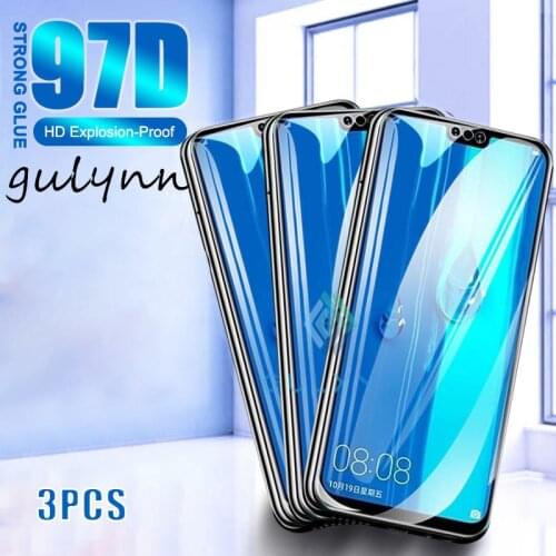 3Pcs New 97D Tempered Glass For Huawei Nova 5i 5 4E 3E 3i P40 P30 Screen Protector Film For Honor 20 Lite Pro Protective Glass