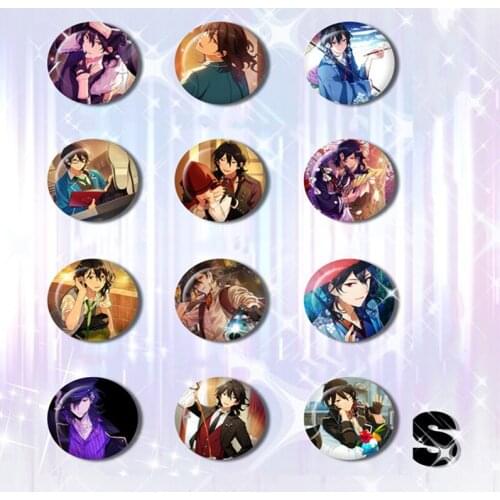 ZXFJXR 58MM Ensemble Stars Trick Stars Ogres Tsukinaga Suou Tsukasa Ristu Sakuma Adonis Badge Brooch Backpack Pin Brosche Badge