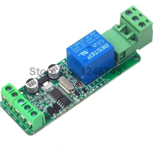 Modbus-Rtu 1 Channel 12V Relay Module Switch Input / Output RS485 / TTL Communication