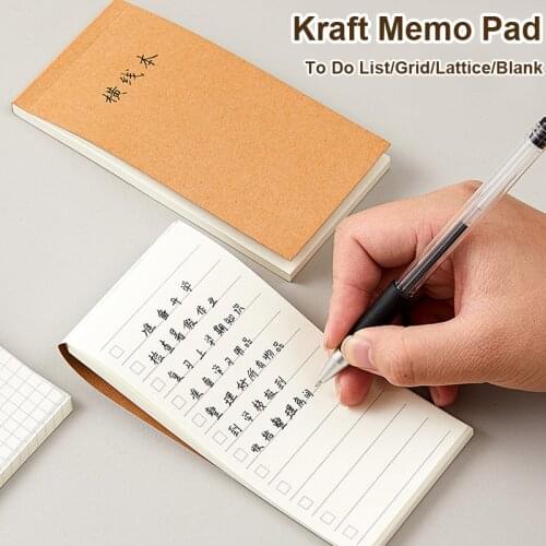 1Pcs Pocket Kraft Paper Memo Pad Notepad Memo Notes To Do List Tear Checklist Note Pad Scrapbooking Stationery