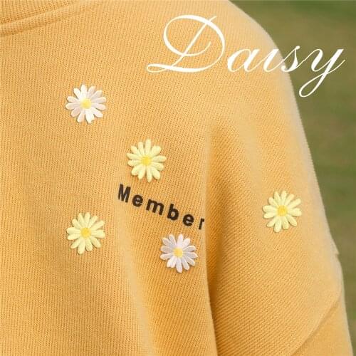 2pcs/lot Small Daisies flower Patch Embroidery Sticker Iron on Patches for clothing applique embroidery DIY Clothing Accessories