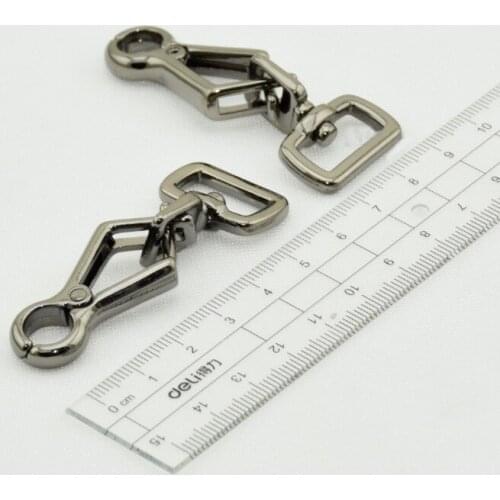 2pcs Silver Metal Lanyard Hook Swivel Snap Hooks hot selling Key Chain Clasp Clips Lanyard Bag Hardware