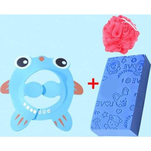 2020 Baby Adjustable Protection Bathing Cap Set Hair Washing Protective Hat Waterproof