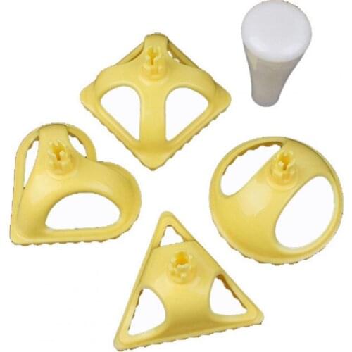 4Pcs/Set Dumpling Molds Versatile DIY Plastic Reusable Dough Press Moulds for Kitchen