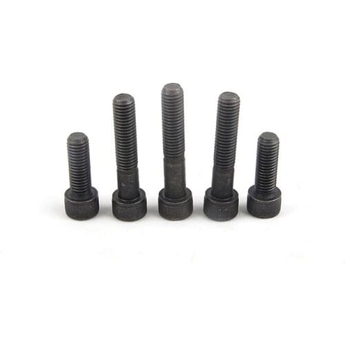 5pcs M5*8-M5*130 Black High-strength 12.9 Level Alloy Steel Screw Hexagonal round head screws
