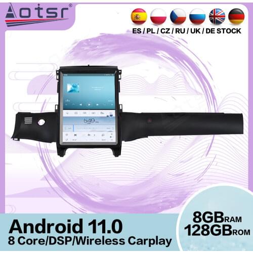 128G Tesla Screen Multimedia Stereo Android 9 Player For Ford Ranger 2015 2016 2017 2018 2019 GPS Navigation Receiver Head Unit