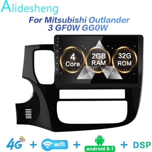 2GRAM+32GROM For Mitsubishi Outlander 3 GF0W GG0W 2012-2018 DSP 2 din Android 8.1 4G NET Car Radio Multimedia Video Player