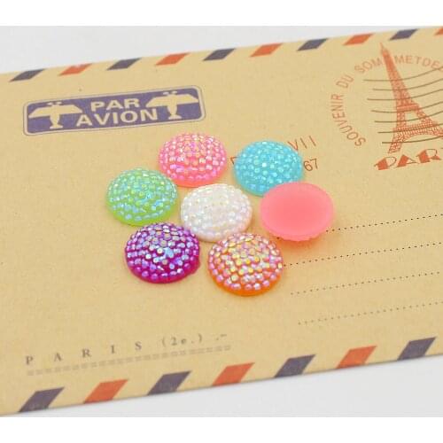 Free Shipping New Arrival 12mm 200pcs AB Colors Flatback Resin Round Stone Beads,Flatback Resin Rhinestone For DIY Deco