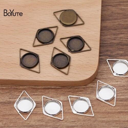 BoYuTe Custom Made (200 Pieces/Lot) Fit 10MM Cabochon Base Blank Tray Setting Diy Jewelry Accessories Handmade Materials