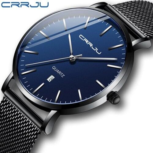Crrju Watch Men 2020 Simple Fashion Brand Quartz Watch Luxury Waterproof Date Casual Men Watches 2020 Relogio Masculino