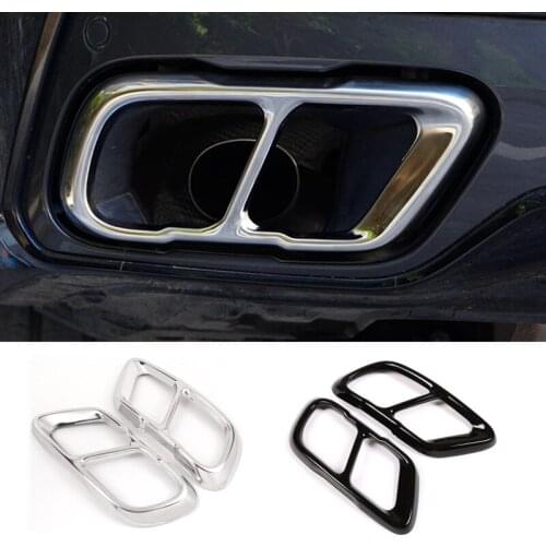 For BMW X5 X7 G05 G07 2019 Stainless Steel Silver/Black Car Tail pipes Exhaust Pipe Muffler Cover Stickers Car Accessories