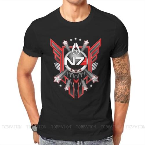 Mass Effect Game N7 Normandy Tshirt High Quality Graphic Men Vintage Goth Summer Mens Clothes Cotton Harajuku T Shirt
