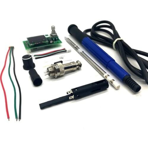 Temperature Controller DIY Kits Digital Display T12 Soldering Station DIY Kit Controller Board Soldering Iron Handle LED