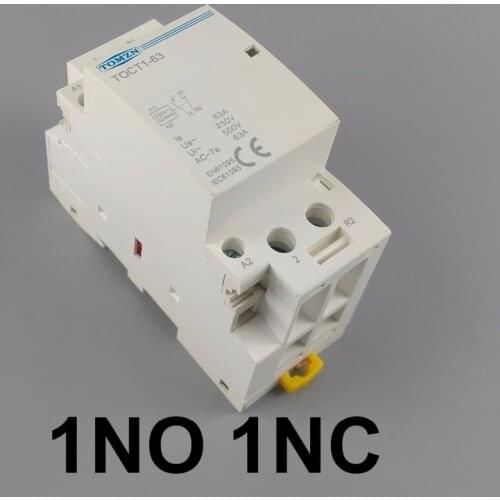TOCT1 2P 63A 1NC 1NO 220V/230V 50/60HZ Din rail Household ac Modular contactor