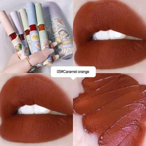 6PCS Lip Glaze Set Matte Non-stick Cup Matte Long Lasting Lipstick Lip Glaze Lipgloss Lip Makeup Waterproof Lip Cosmetics TSLM1