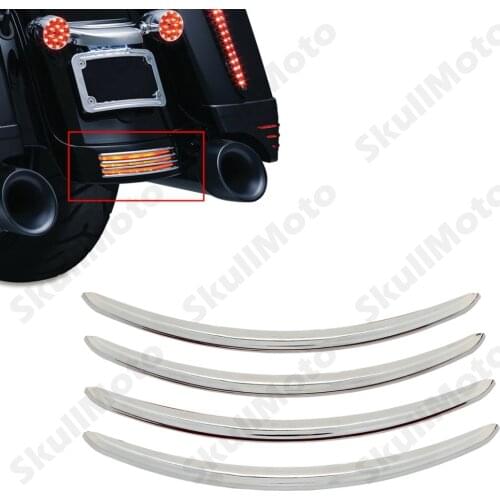 UNDEFINED Chrome Rear Motorcycle Fender Accents Decor Trim For Harley Street Glide FLHX Road Glide FLTRX 2006-2011 2012 2013