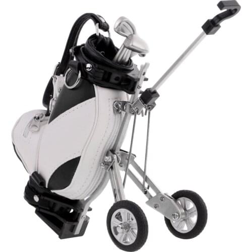 Novelty Golf Pens with Golf Bag Holder Office Desk Golf Souvenirs Gifts