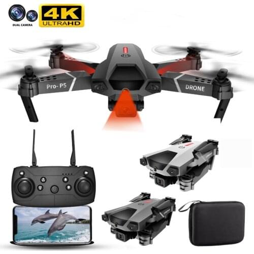 NEW P5 Mini Drone With 4K HD Dual Camera WIFI FPV Fixed Height Fold Profissional Quadcopter Aerial Photography RC Helicopter Toy