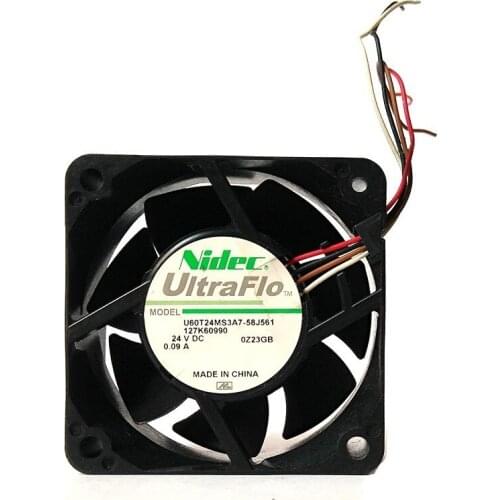 Wholesale: original U60T24MS3A7-58J561 DC 24V 0.09A 6025 6CM 60x60x25mm 4 line cooling fan