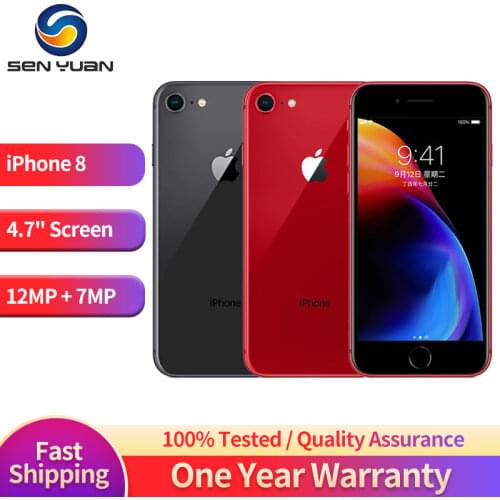 Original Apple iPhone 8 iphone8 2GB RAM 64GB/256GB Hexa-Core 3D Touch ID 12.0MP Camera 4.7" Fingerprint 1821mAh IOS CellPhone
