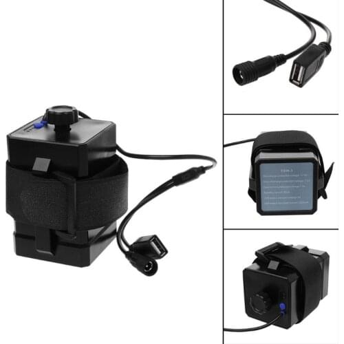 P0RB 12V Waterproof Battery Case Box with USB Interface Support 3x 18650 26650 Battery DIY Power Bank for Bike LED Light Lamp