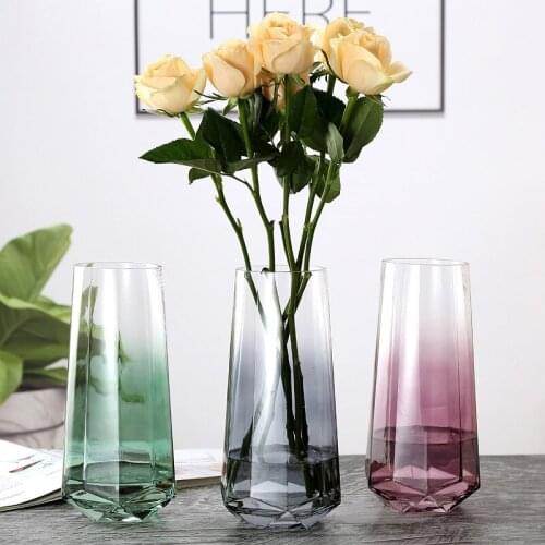 PGY Nordic ins Home Living room decoration accessories Glass Flower Vase Bottle room decor Decorative vases modern Flower pot