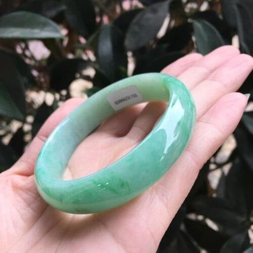 Floating flower bracelet ice glutinous species authentic Burmese natural jade bracelet A goods womens money