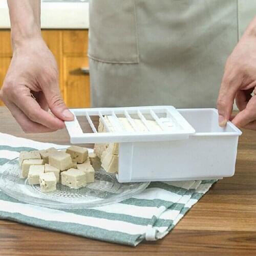 DIY Tofu Press Mold Maker Tofu Into Cubes Device Box Molds Tofu slicer Fruit vegetable slicer Kitchen Cooking Tools Accessories