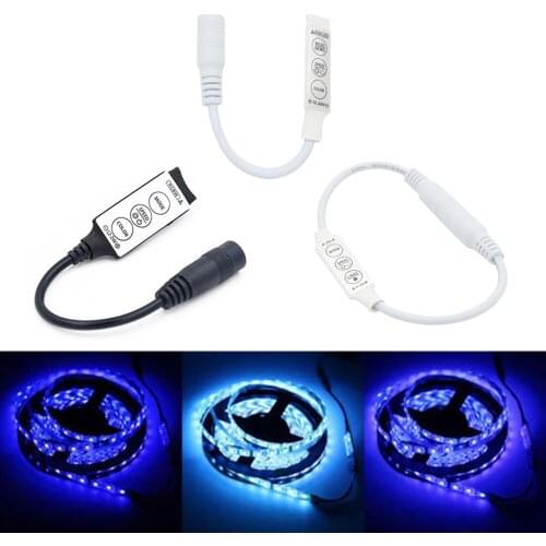 VIPMOON LED Dimmer Switch Brightness Adjust Controller for 3528 5050 5730 5630 Single Color Strip Light DC 12V 24V