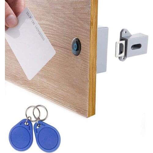 Smart Hole-Free Installation Hidden Locker Drawer Cabinet Single And Double Doors Wardrobe ID Induction Swipe Card Safety Lock