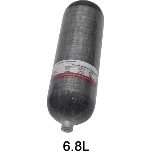 4500PSI 300BAR 6.8L Carbon Fiber PCP Air Tank Diving Cylinder Paintball Tank for Air Rifle M18*1.5