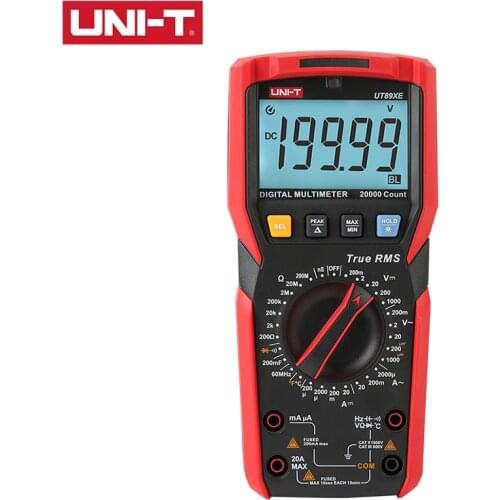 UNI-T UT89XE Digital Multimeter True RMS Manual Range DC AC Voltmeter Ammeter Capacitor Temperature Meter
