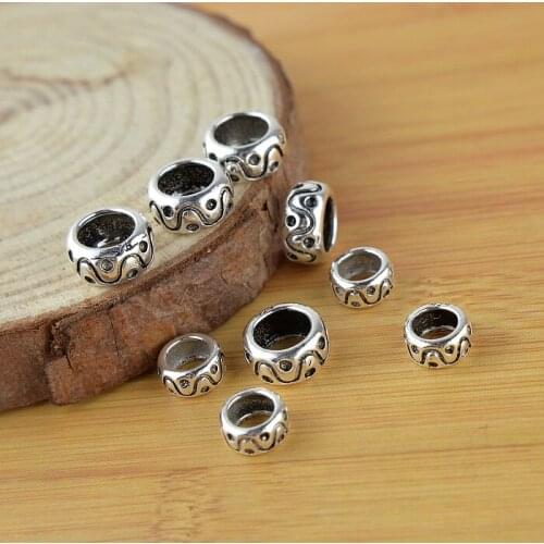 925 Silver Jewelry Spacers Sterling Silver Mala Markers Jewelry Findings Beads Real Silver Jewelry Beads Lucky Symbol